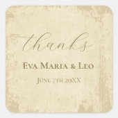 Sticker Carré Elégant Mariage Hors Blanc Merci (Devant)