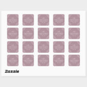 Sticker Carré Elégant Mauve Dusty Rose Mariage classique (Feuille)