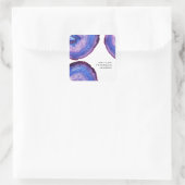 Sticker Carré Elégant moderne design violet agate pierre (Sac)