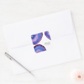 Sticker Carré Elégant moderne design violet agate pierre (Enveloppe)