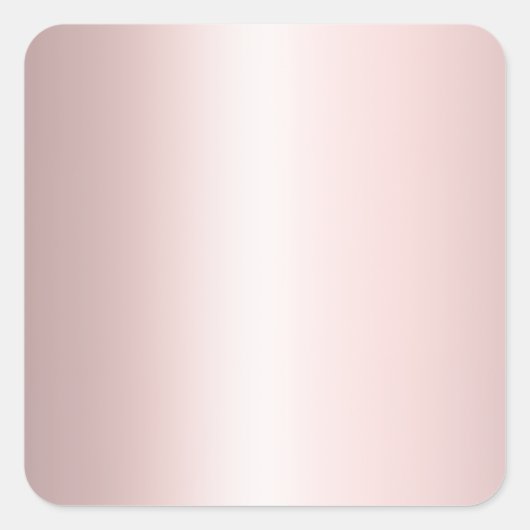Sticker Carré Élégant Moderne Modèle Vierge Rose Gold (Devant)