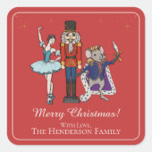 Sticker Carré  Elegant Nutcracker Merry Christmas (Devant)