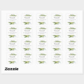 Sticker Carré Elégant Olive Greenery Mariage Accueil (Feuille)