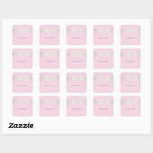 Sticker Carré Élégant Pink Stripes Rose Pink Texogram (Feuille)