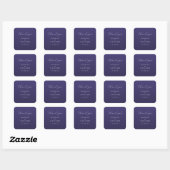 Sticker Carré Elegant Purple Thank You Card (Feuille)