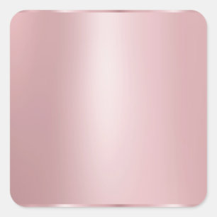 Sticker Carré Élégant Rose Gold Blank Modèle moderne tendance