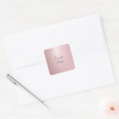 Sticker Carré Élégant Rose tendance écriture manuscrite or Scrip (Enveloppe)