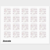 Sticker Carré Élégant script de cygne blanc bande violette (Feuille)