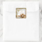 Sticker Carré Elégant Silver Gold Jewel image Anniversaire (Sac)