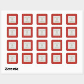 Sticker Carré Élégant Simple Holiday Snowflake Classic Motif (Feuille)