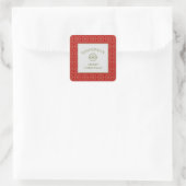 Sticker Carré Élégant Simple Holiday Snowflake Classic Motif (Sac)