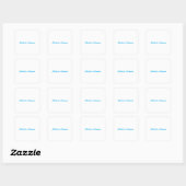 Sticker Carré Élégant style rétro Ciel bleu blanc (Feuille)