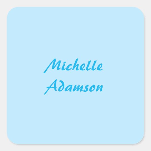 Sticker Carré Élégant style rétro Ciel bleu blanc (Devant)