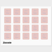 Sticker Carré Élégant stylé tendance écriture manuscrite Nom du  (Feuille)