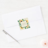 Sticker Carré Elegant Sunflowers Garden Floral Wedding (Enveloppe)