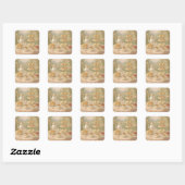Sticker Carré Elegant Tea Time (Feuille)