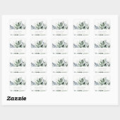 Sticker Carré Élégant vert moderne feuillage Tropical Foliage Fe (Feuille)