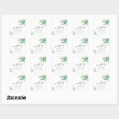 Sticker Carré Elégante aquarelle Eucalyptus Mariage vert (Feuille)
