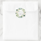 Sticker Carré Elégante aquarelle Fleurs blanches Mariage de cour (Sac)