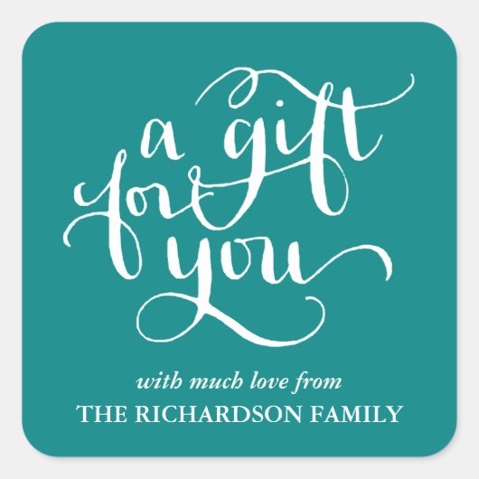 STICKER CARRÉ ÉLÉGANTE BALISERIE DE BALISES DE BALISES DE SCRIPT (Devant)