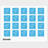 STICKER CARRÉ ÉLÉGANTE BALISERIE DE BALISES DE BALISES DE SCRIPT (Feuille)