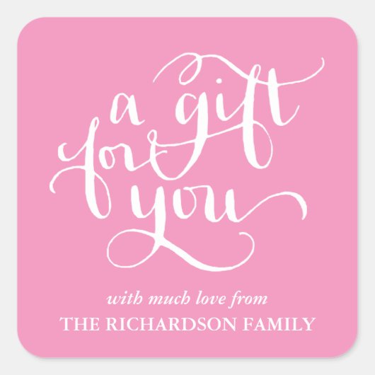 STICKER CARRÉ ÉLÉGANTE BALISERIE DE BALISES DE BALISES DE SCRIPT (Devant)