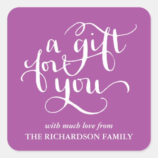 STICKER CARRÉ ÉLÉGANTE BALISERIE DE BALISES DE BALISES DE SCRIPT (Devant)