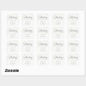 Sticker Carré Elégante calligraphie classique vintage mariage fa (Feuille)