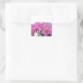 Sticker Carré Elégante florales violettes roses hydrangées (Sac)