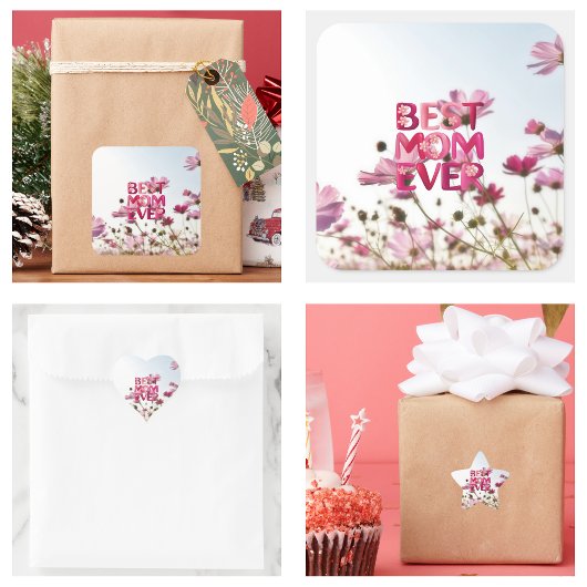 Sticker Carré Élégante mère moderne de la meilleure maman jamais