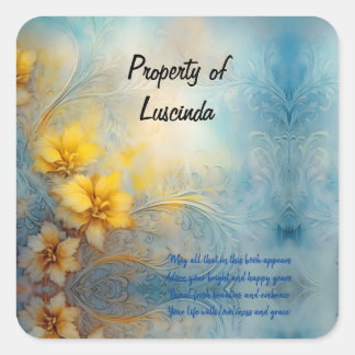 Sticker Carré Élégante plaque signalétique/plaque d'immatriculat