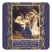 Élégante Vierge Marie Anges Musique Religieuse