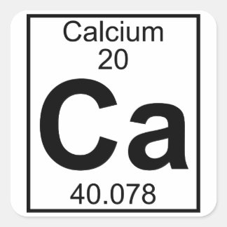 Sticker Carré Élément 020 - Ca - Calcium (Complet)