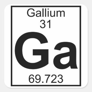 Sticker Carré Élément 031 - GA - Gallium (plein)