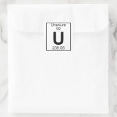 Sticker Carré Élément 092 - U - Uranium (complet) (Sac)