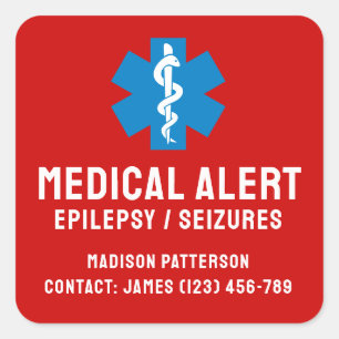 Sticker Carré Éléments essentiels personnalisés d'urgence pour l