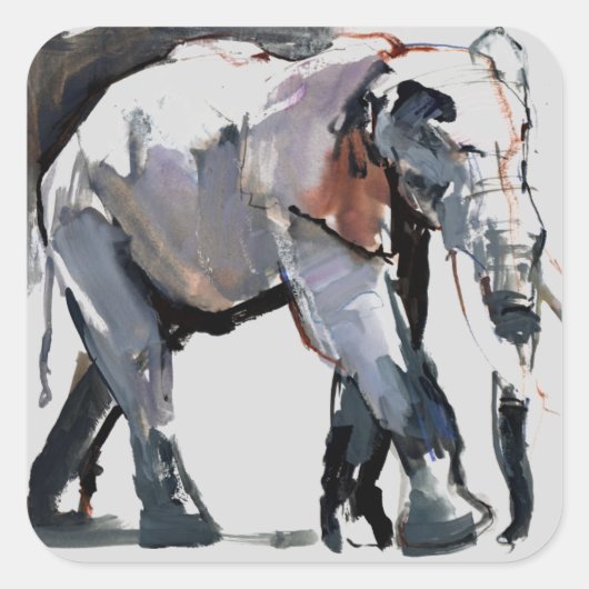 Sticker Carré Eléphant africain 2012 (Devant)