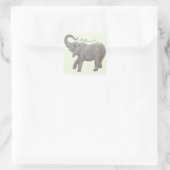 Sticker Carré Eléphant bébé avec texte (Sac)