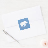 Sticker Carré Eléphant blanc (Enveloppe)