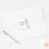 Sticker Carré Elephant - Ce livre appartient à (Enveloppe)