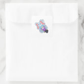 Sticker Carré Elephant comme vélo avec moto.PNG (Sac)