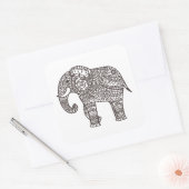 Sticker Carré Eléphant de style décoratif (Enveloppe)