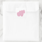 Sticker Carré Eléphant doux (rose) (Sac)