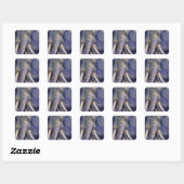 Sticker Carré éléphant en mosaïque (Feuille)