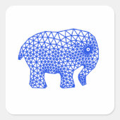 Sticker Carré Éléphant fini (Devant)