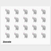 Sticker Carré Eléphant Lollipop (Feuille)