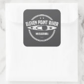 Sticker Carré Eleven Point River Missouri Kayak (Sac)
