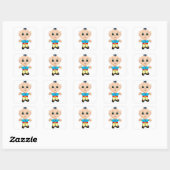 Sticker Carré Elfe magique mignon (Feuille)