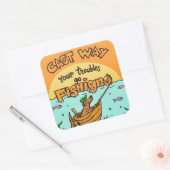 Sticker Carré Éliminez vos problèmes (Enveloppe)