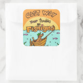 Sticker Carré Éliminez vos problèmes (Sac)